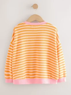 Oranje/roze - Oversized Cosy Rib Sweatshirt (9mths-16yrs)