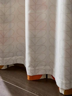 Orla Kiely - Veelkleurige ringgordijnen met bladertakken