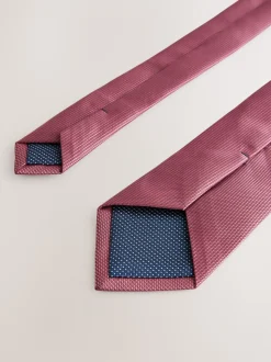 Oudroze - Smal - Stropdas met textuur