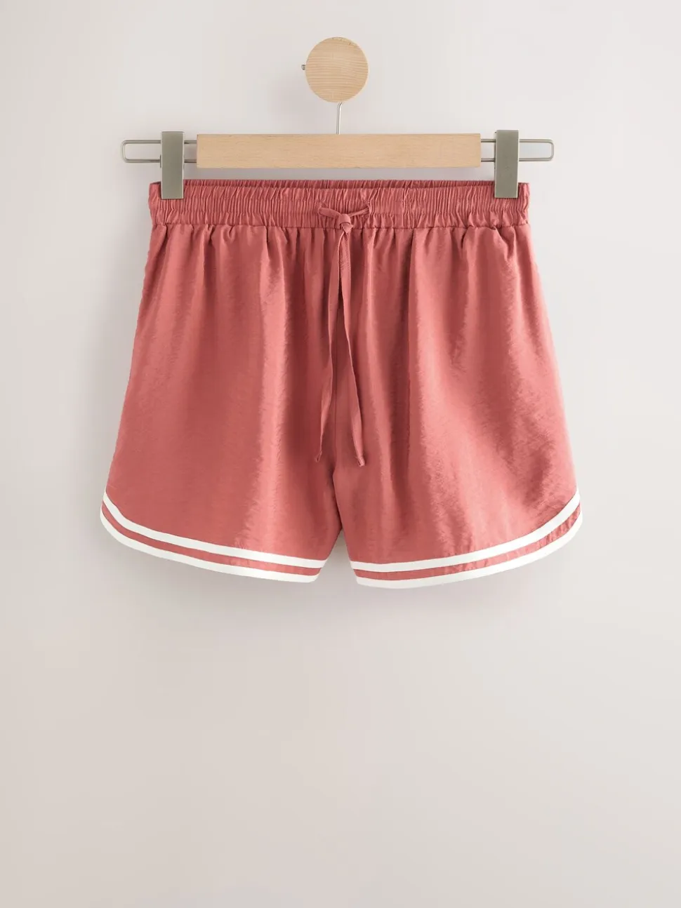 Oudroze - Sportshort met contrasterende Streep