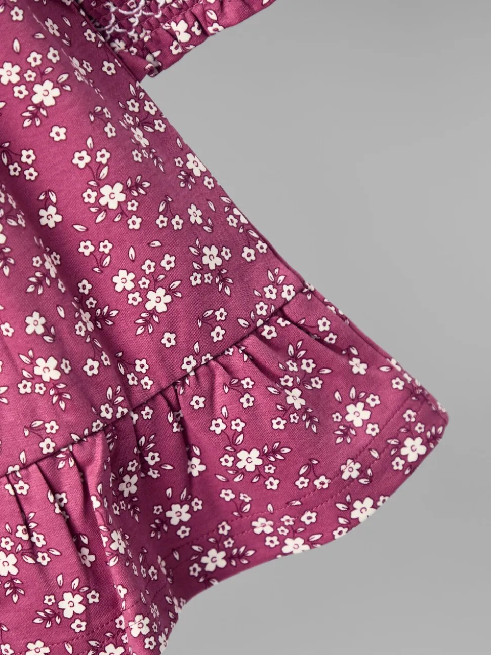 Oudroze met bloemenprint - JoJo Maman Bébé Smocked Jersey Dress with Broderie Collar