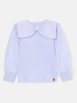 Paars - Angel & Rocket Elise Bow Collar Long Sleeve Blouse