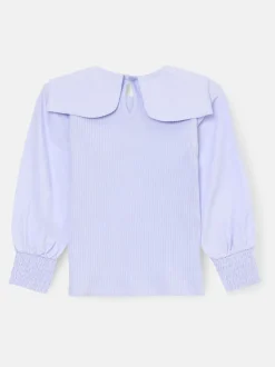 Paars - Angel & Rocket Elise Bow Collar Long Sleeve Blouse