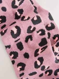 Paars - Cotton Rich Animal Print Tights