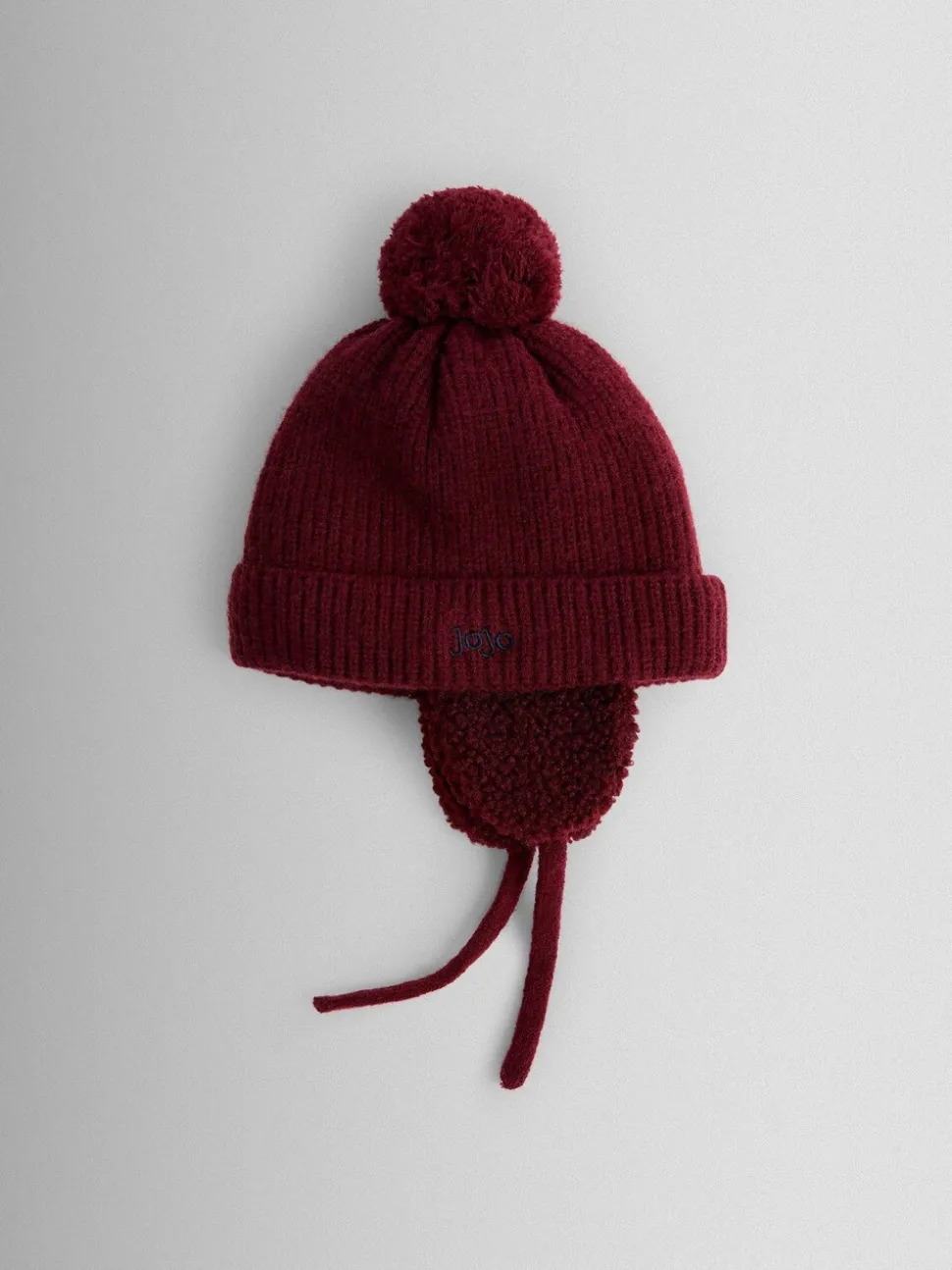 Paars - JoJo Maman Bébé Embroidered Cable Hat