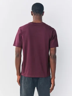 Paars - Normale Pasvorm - T-shirt met hert