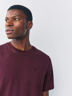 Paars - Normale Pasvorm - T-shirt met hert