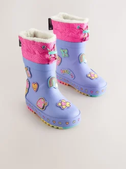 Paars - Thinsulate® gevoerde Laarzen met figuurtjes