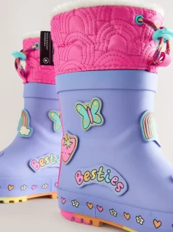 Paars - Thinsulate® gevoerde Laarzen met figuurtjes
