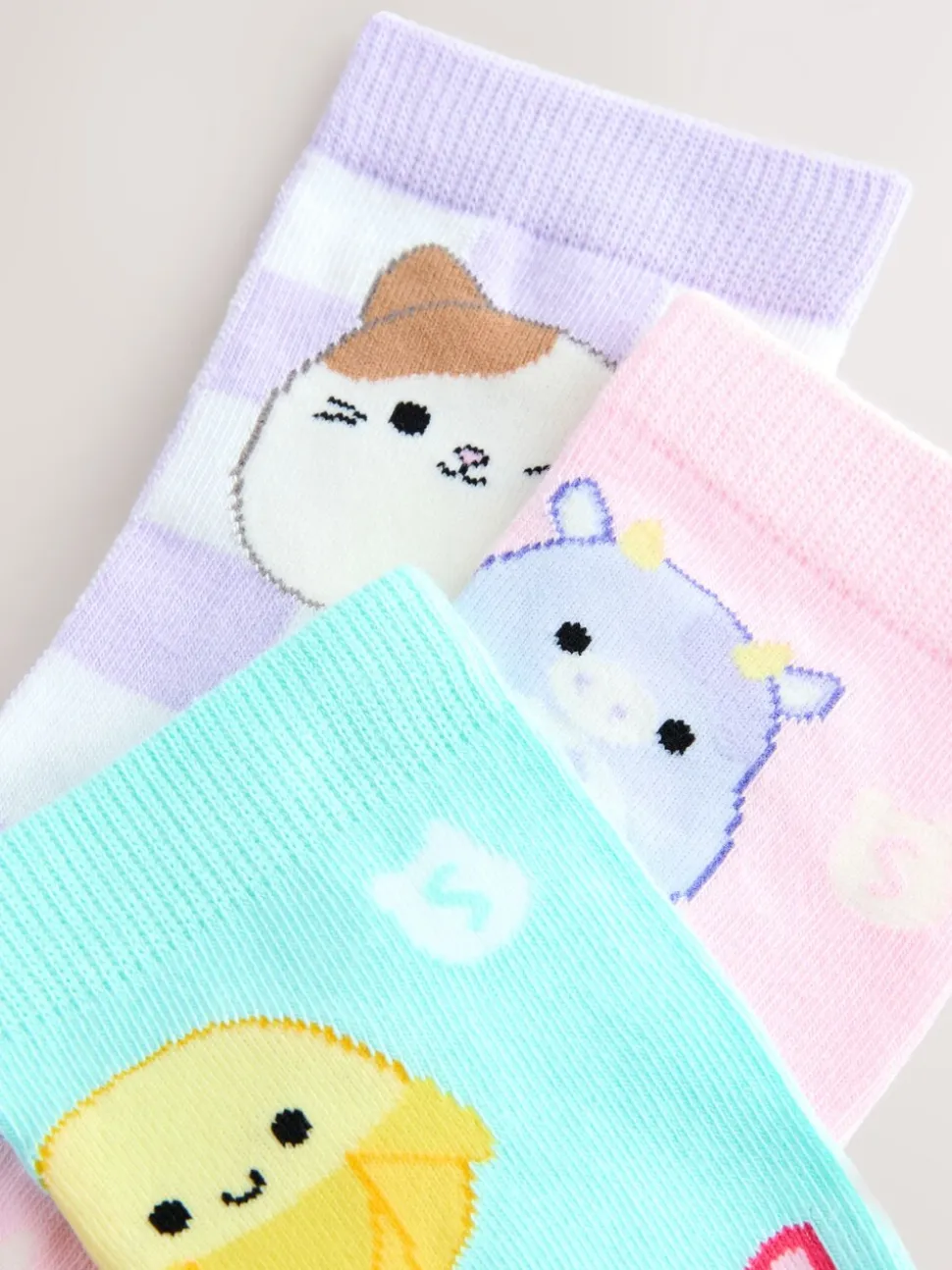 Paars/aqua - Cotton Rich Squishmallows Ankle Socks 3 Pack