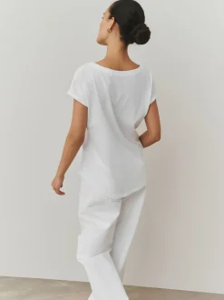 Paars/blauw/botergeel/roze/wit - Set van 5 T-shirts met kapmouwtjes