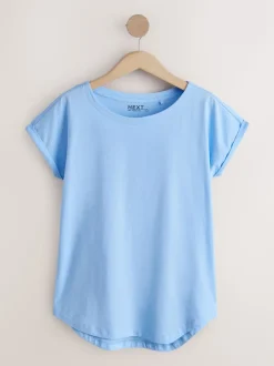 Paars/blauw/botergeel/roze/wit - Set van 5 T-shirts met kapmouwtjes