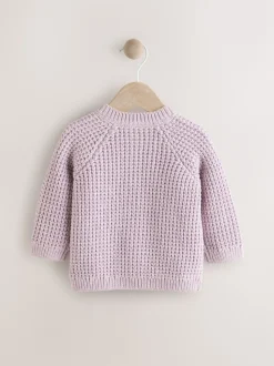 Paarse en abrikozenkleurige bloemen voor baby's - Geborduurd vest (0 mnd - 2 jr)