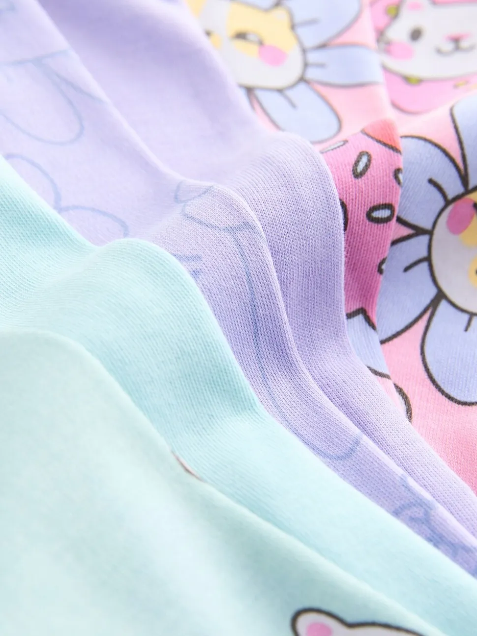 Paarse kattenprint - Verpakking van 3 knusse pyjama's (9 mnd-10 jr)