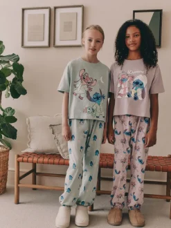 Paars/groen - Lilo & Stitch Joggers Pyjamas 2 Pack (3-16yrs)