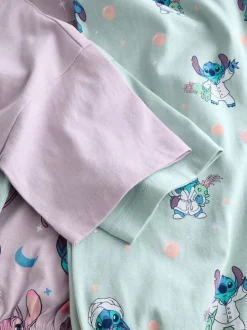 Paars/groen - Lilo & Stitch Joggers Pyjamas 2 Pack (3-16yrs)