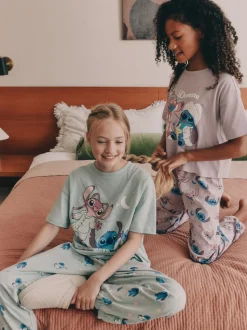 Paars/groen - Lilo & Stitch Joggers Pyjamas 2 Pack (3-16yrs)