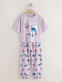 Paars/groen - Lilo & Stitch Joggers Pyjamas 2 Pack (3-16yrs)