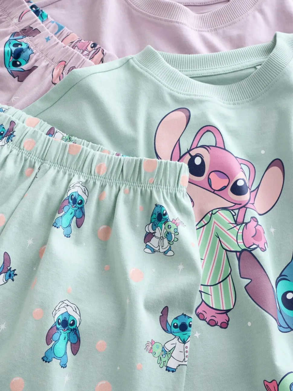 Paars/groen - Lilo & Stitch Joggers Pyjamas 2 Pack (3-16yrs)