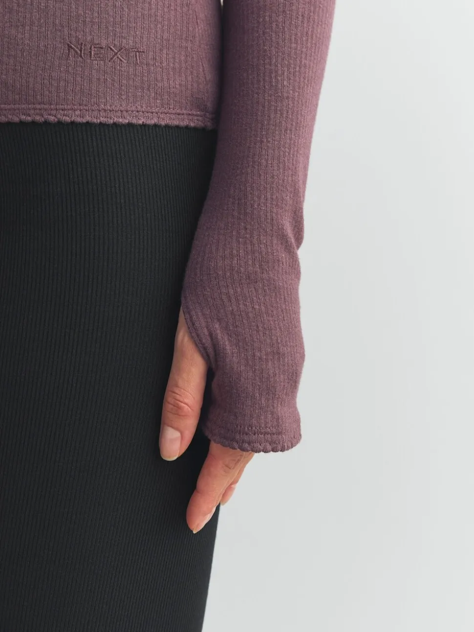 Paarsrood - Thermal Maximum Warmth Cosy Ribbed Roll Neck Top