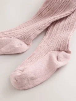 Paars/wit - Corduroy Baby Rompertje en Bodysuit met Lange mouwen en Panty's 3 -delige Set (0mnd -2jr)