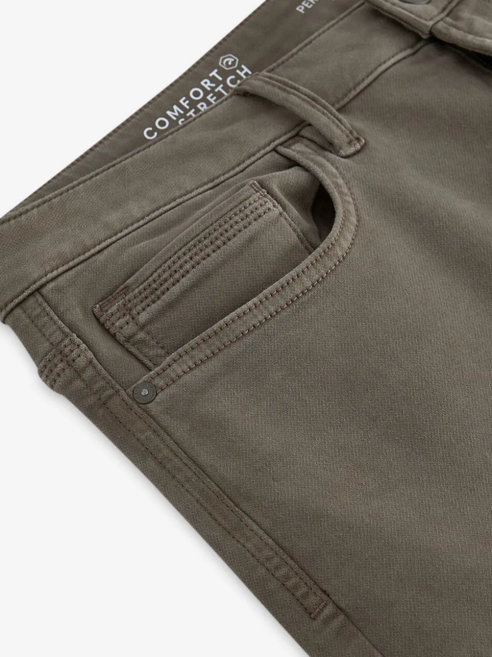 Paddenstoelbruin - Slim Fit - Comfortabele stretchjeans