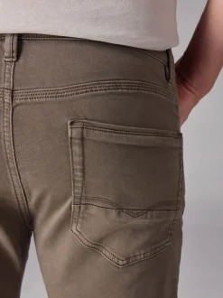 Paddenstoelbruin - Slim Fit - Comfortabele stretchjeans