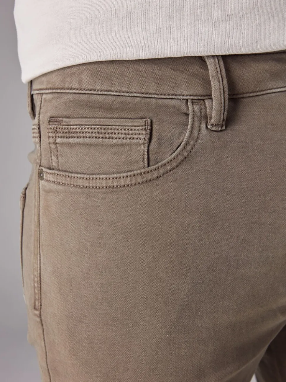 Paddenstoelbruin - Slim Fit - Comfortabele stretchjeans
