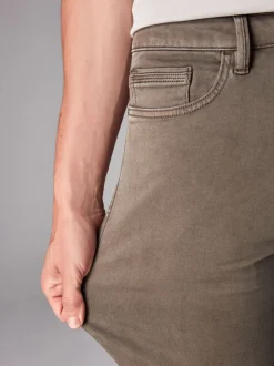 Paddenstoelbruin - Slim Fit - Comfortabele stretchjeans