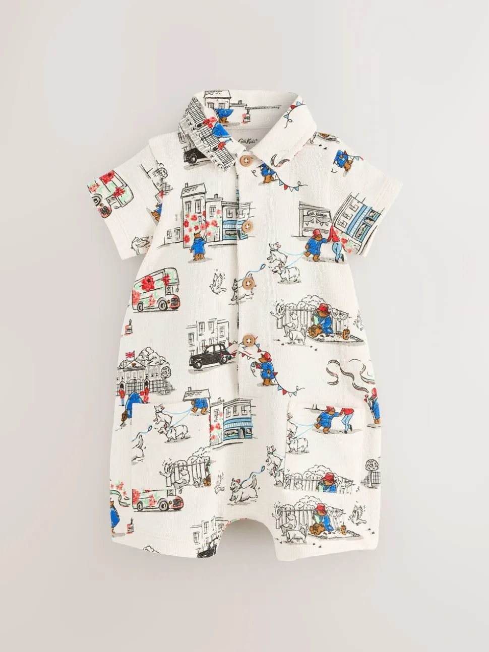 Paddington Bear Baby met kraagje - 100% katoenen Cath Kidston rompertje