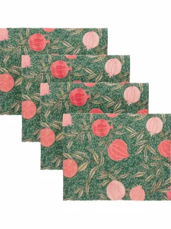 Paoletti - Set van 4 tafelplacemats in paarsrood