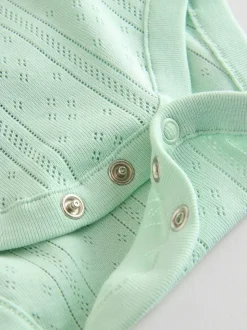 Pastel - 5 Pak Korte mouwen Pointelle Baby Bodysuits