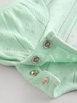 Pastel - 5 Pak Korte mouwen Pointelle Baby Bodysuits
