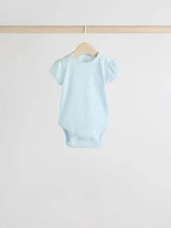 Pastel - 5 Pak Korte mouwen Pointelle Baby Bodysuits