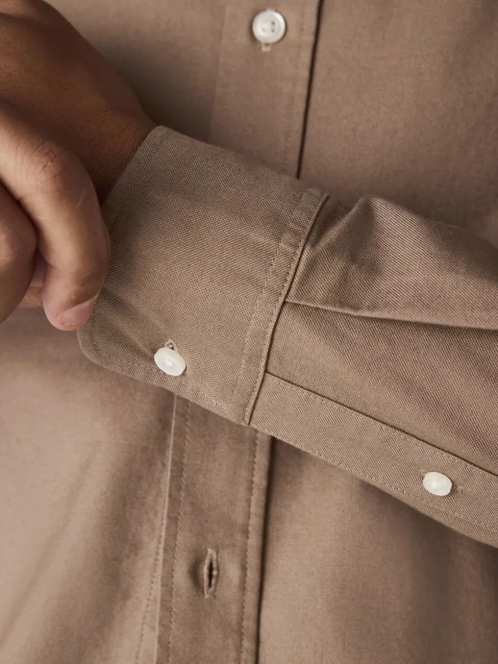 Pastel geel naturel - Slim Fit - Oxford-hemd met lange mouwen