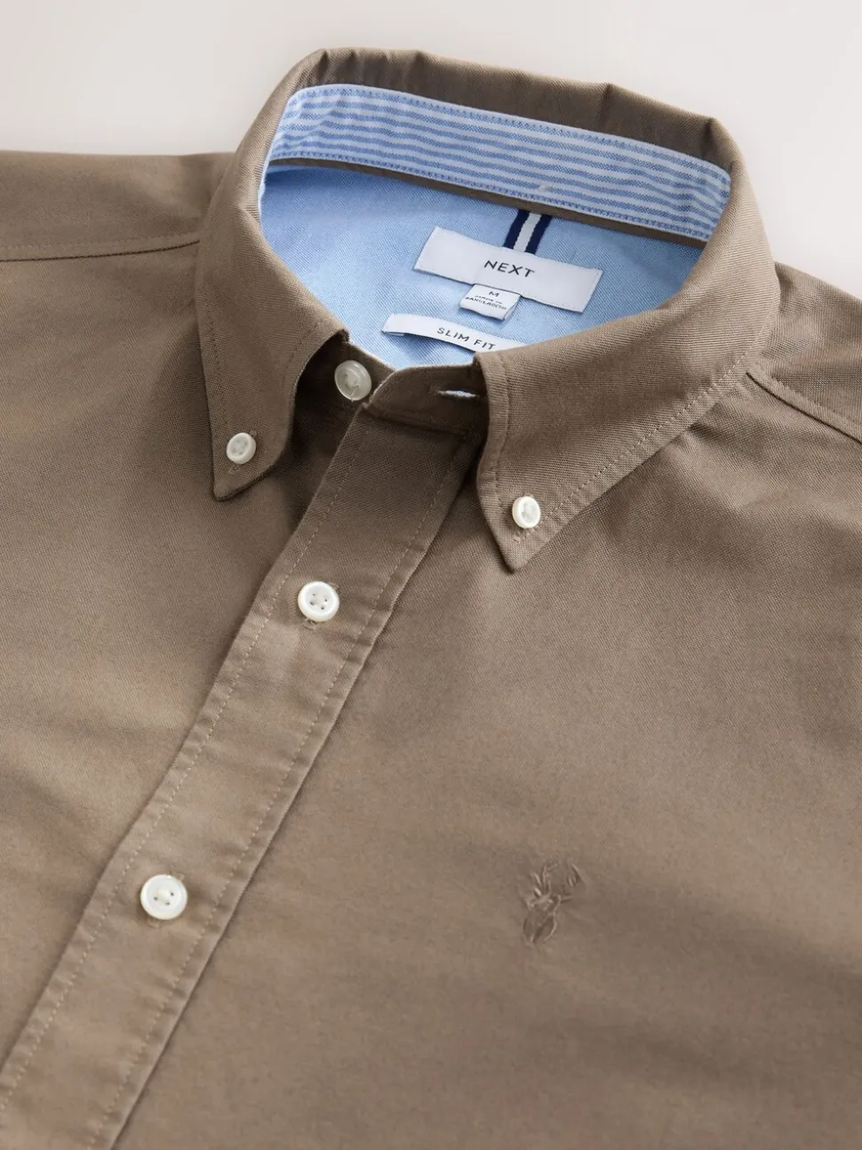Pastel geel naturel - Slim Fit - Oxford-hemd met lange mouwen