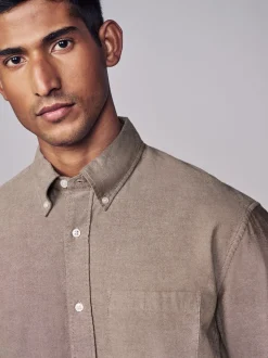 Pastel geel naturel - Soft Touch Oxford Long Sleeve Shirt