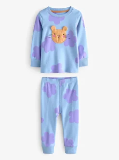 Pastel kat/eenhoorn/bloem - Knus pyjama met lange mouwen 3 Pack (9maanden -12jaar)