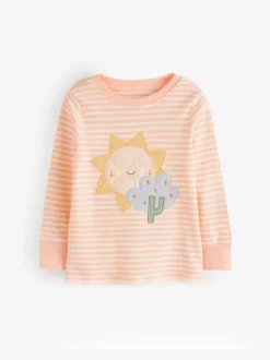 Pastel met tekenfiguurtjesprint - Knus pyjama met lange mouwen 3 Pack (9maanden -12jaar)