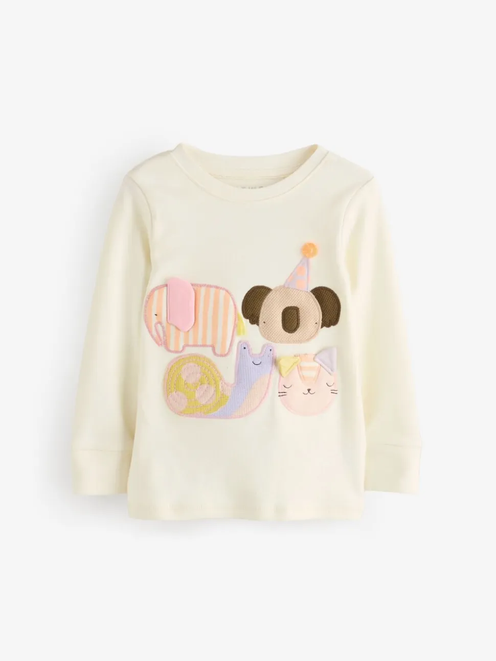 Pastel met tekenfiguurtjesprint - Knus pyjama met lange mouwen 3 Pack (9maanden -12jaar)