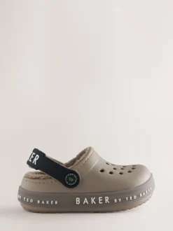 Pastelgeel - Baker by Ted Baker met borg gevoerde klomppantoffels
