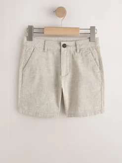 Pastelgeel - Chino Linen Shorts (3-16yrs)