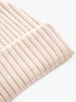 Pastelgeel - Geribbelde beanie-muts (3mnd-16jr)