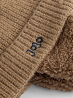 Pastelgeel - JoJo Maman Bébé Cosy Pom Pom Rib Hat