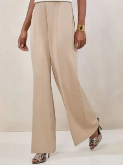 Pastelgeel - Lipsy - Broek met wijde pijpen en hoge taille
