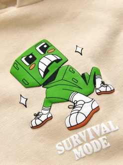 Pastelgeel - Minecraft-hoodie (3-16jaar)