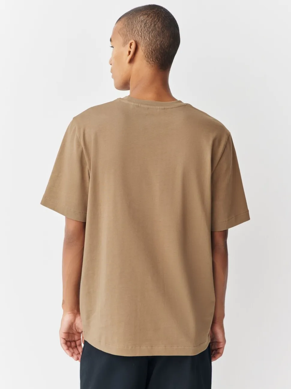 Pastelgeel - Normale Pasvorm - Zwaar T-shirt