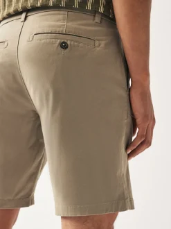 Pastelgeel - Relaxed fit - Chinoshort met stretch