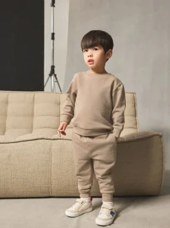 Pastelgeel - Set met sweatshirt en joggingbroek (3mnd-7jr)
