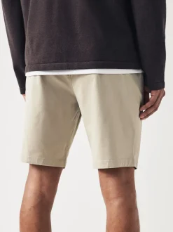 Pastelgeel - Slim Fit - Chinoshort met stretch